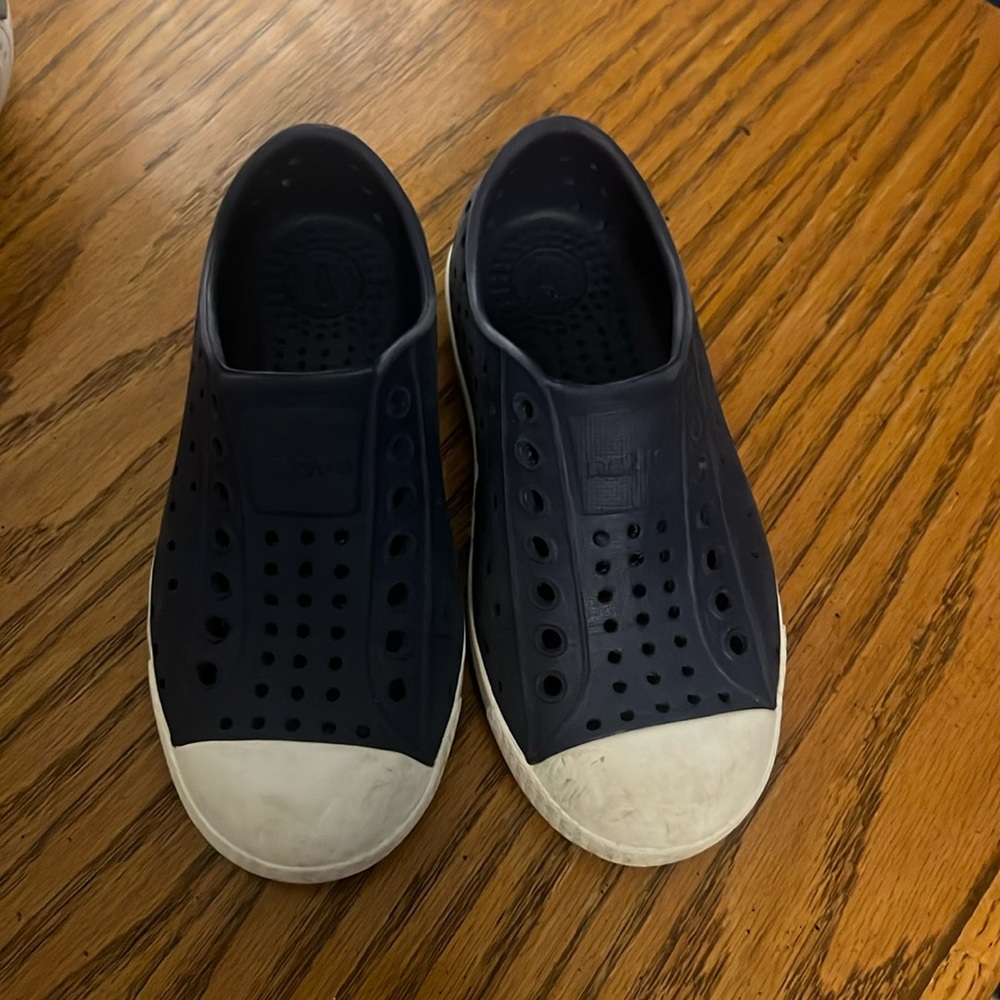 Navy Blue Native Slip Ons size 10